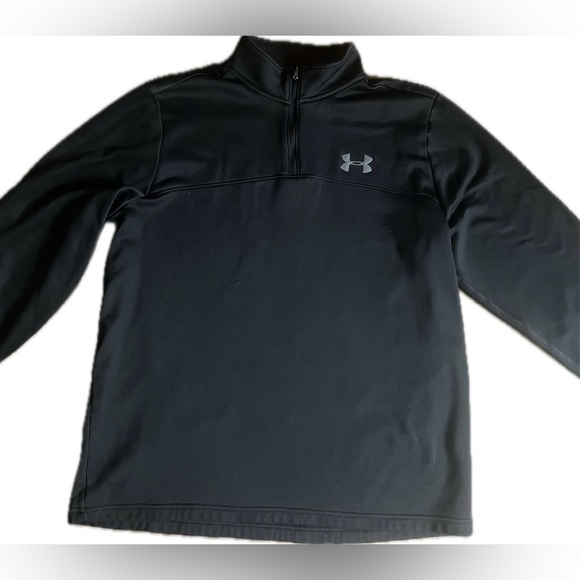 Under Armour Black Quarter-Zip Pullover-Athletic. Women’s size Large - Picture 1 of 12